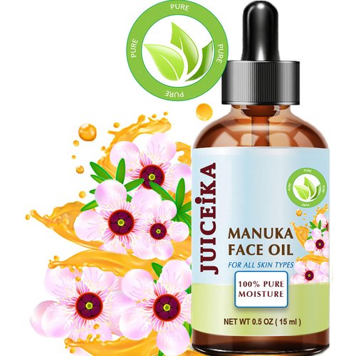 Juiceika MANUKA OIL Australian 100% Pure. Face Moisturizer Anti-Aging Face Oil for Face, Skin, Hair, Lip and Nail Care 0.5 Fl.Oz. - 15 ml