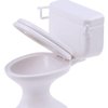 Almencla White Dollhouse Furniture Model Bathroom Toilet Miniature Toy for Doll