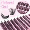 SLSXNL Lash Clusters Eyelash Extensions C Curl Natural Eyelash Clusters 8-16MM Wispy Cluster Lashes 120pcs Thin Band False Eyelashes 8mm 10mm 12mm 14mm 16mm