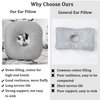Wuronsa Ear Piercing Pillow for Side Sleepers with an Ear Hole for CNH and Ear Pain Ear Inflammation Pressure Sores, Cotton O-Shaped Side Sleeping Pillow, Ear Guard Pillow