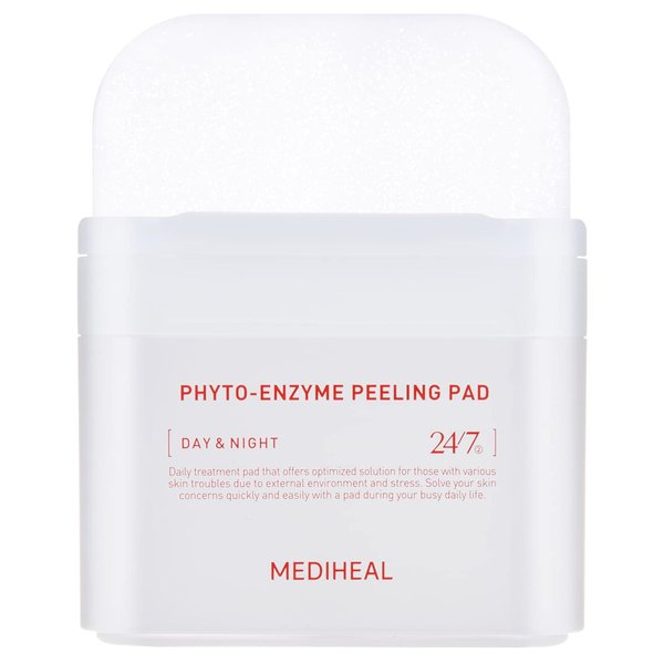 MEDIHEAL Phyto Enzyme Peeling Pad - Vegan Face Resurfacing Gauze Pads with LHA & Papaya Enzym - Pore Tightening Pads to Control Sebum - Exfoliating Pads for Dead Skin Cells, 90 Pads