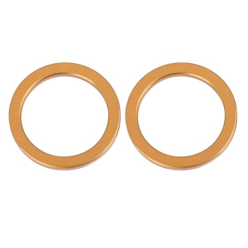 F FIERCE CYCLE 2pcs 30mm ID 40mm OD Motorcycle Exhaust Muffler Pipe Gasket Copper Tone for Honda CG125