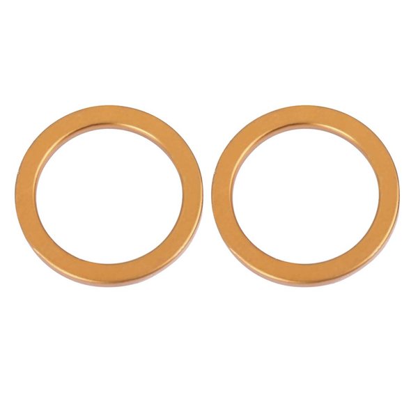 F FIERCE CYCLE 2pcs 30mm ID 40mm OD Motorcycle Exhaust Muffler Pipe Gasket Copper Tone for Honda CG125