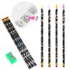 4Pcs Self Adhesive Resin Rhinestones Picker Pencil, Mabor Nail Point Diamond Drill Pen with Pencil Sharpener Gem Pick up Tools for Girls Women Nail DIY Decoration