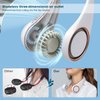 CIVPOWER Neck Fan: Portable Personal Neck Cooling Rechargeable Bladeless Fan - Hands Free 3 Speed 4000 mAh Battery USB Operated Wearable Headphone Design - for Men Women Outdoor Indoor White
