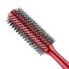 Beetoo Small Round Wooden Hair Brush for Blow Drying with Wood Handle, 1.6 Inch Width Soft Nylon Bristles Big Wave Roll Comb for Short Medium Curly Hair (Red)