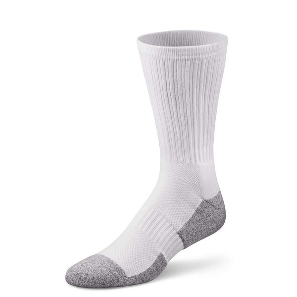 Dr. Comfort Diabetic Crew Socks, White, Medium (1 Pair)
