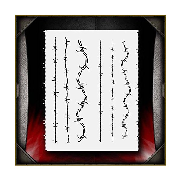 Barbed Wire AirSick Airbrush Stencil Template