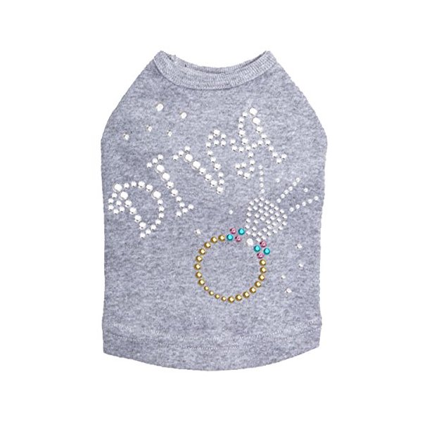 Diva with Ring Dog Shirt 2XL Gray