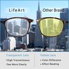 LifeArt Blue Light Blocking Glasses, Anti Eyestrain, Computer Reading Glasses, Gaming Glasses, TV Glasses for Women Men, Anti Glare (Grey, 3.75 Magnification)