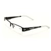 Men Rectangular Half Rimless Metal Reader Reading Glasses Sophisticate look (Black, 1.50)