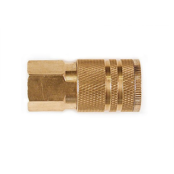 Primefit IC1414FB6 1/4-Inch Industrial 6-Ball Brass Coupler with 1/4-Inch Female NPT