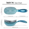 NuWay 4HAIR DoubleC PRO U.S. Patented Double Curved Detangling Brush is Hair Dryer Safe (Sea Foam)