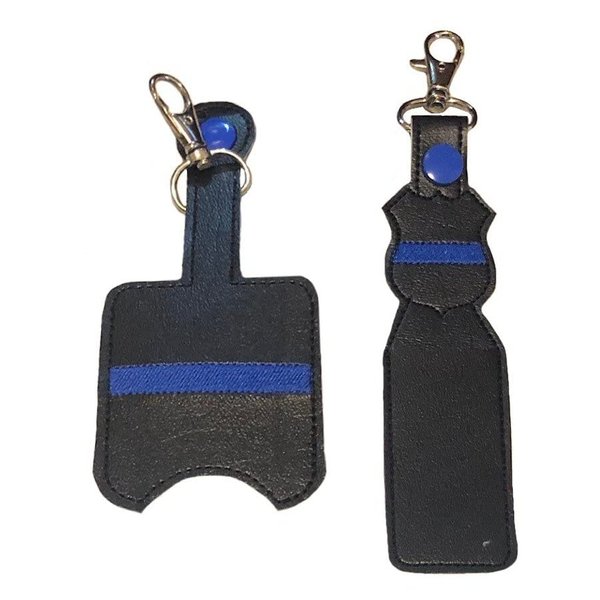Thin Blue Line Hand Sanitizer Holder And/Or Lip Balm Holder