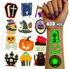 TatoYard 408 PCS Individually Warpped Glows Temporary Tattoos Stickers, Birthday Party Supplies Accessories for Girls and Boys, Halloween Goodie Bags Stuffers for Kids Treats