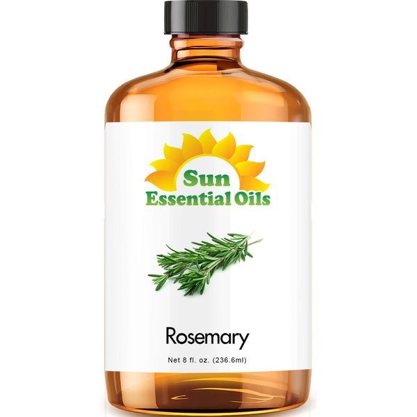 Sun Essential Oils 8oz - Rosemary Essential Oil - 8 Fluid Ounces - Pure Rosemary Oil - Aromatherapy Oils