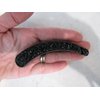Black art deco sparkly banana hair claw clip with rhinestones