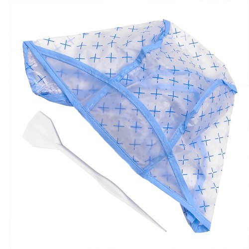 Colortrak 24 Disposable Caps with 2 Needles Kit for Tipping, Hair Color and Highlighting, Lined Cap with Neck Protector Minimizes Color Bleeding, Pull-Out Visor Protects Face, Flap Protects Skin