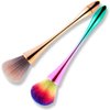 SILPECWEE 2 Pcs Nail Brushes Remove Dust Powder For Acrylic Nails Makeup Brushes Manicure Brush Clean Up Tools Nail Art Brush Set
