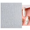 Silver Marble Line Nail Stickers, 16 Sheets Self-Adhesive Nail Decal Nail Art Decoration Design Supplies