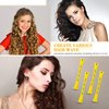 96 Pieces Hair Perm Rods, Cold Wave Rods Plastic Perming Rods Heatless Curlers Rollers with 2 Steel Pintail Comb Rat Tail Comb for Hairdressing Styling Tools (Yellow,0.28 Inch/ 0.7 cm)