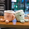 Yoholto Latte Plush Pillow, 7.8 Inch Coffee Cup Plush Doll Toy, Coffee Food Stuffed Plush, Christmas Birthday Gift for Kids Adults Boys Girls (Green)