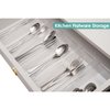 Backerysupply Clear Plastic Drawer Organizer Tray for Vanity Cabinet (9"×3"×2"，Set of 8),Storage Tray for Makeup, Kitchen Utensils, Jewelries, and Gadgets