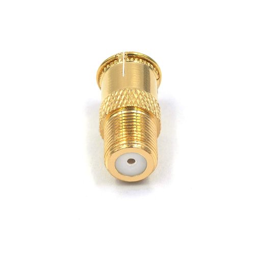 VCE RG6 Coaxial Cable Connector, Quick Push On Male to F Type Female Coax Extender Gold Plated Adapter, 5 Pack
