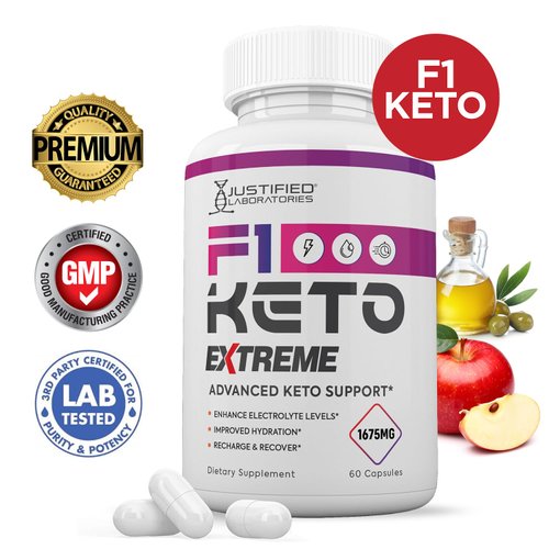 (5 Pack) F1 Keto Extreme Pills 1675MG New & Improved Formula Contains Apple Cider Vinegar Extra Virgin Olive Oil Powder Green Tea Leaf 300 Capsules