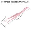 Pretty memory Eyelash Applicator Tool DIY False Curved Eyelash Extension Tweezer for Volume Lashes Application and Removal, Pink