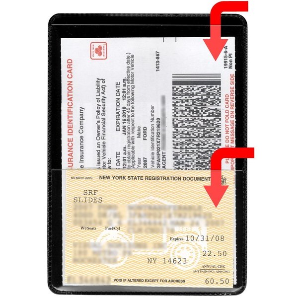 StoreSMART® - Black Back unisex Plastic Auto Insurance & ID Card Holder - Single Pack - RFS20-BL1