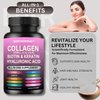 Collagen Pills Peptides Types I, II, III, V & X MCG Biotin Keratin Hyaluronic Acid MSM Vitamin A Vitamin C Vitamin E Zinc Magnesium with Grape Seed Extract, Quercetin - Hair Skin and Nails Vitamins