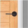 Kwikset 720LSLRDT-514 Lisbon Lever with Round Rose Passage Door Lock with 6AL Latch and RCS Strike Iron Black Finish