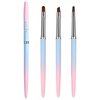 3Pcs Nail Polish Clean Up Brush Set, Round&Angled Manicure Nail Brushes for Cleaning Nail Art Polish Remover Brush Professional Nail Detail Brush Nail Painting Tool for Nail Art Design