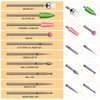 20 PCs Nail Drill Bits Set for Acrylic Nails, Professional Diamond Cuticle Remover Bits Kit with Box, 3/32" Electric Manicure Nail File Bit for Nail Drill Machine in Nail Salon