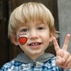 GOROMON 16 PCS Bride of Chucky Tattoo Heart, Halloween Temporary Tattoos Stickers For Women Men, Fake Halloween Makeup Kit Party Favor Supplies Chucky Heart Tattoos Costume Accessories
