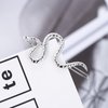 Allereyae Vintage Snake Hair Clip Barrette Serpent Hair Pin Barrette Punk Medusa Side Hair Clip Barrette Bobby Pin Silver Snake Head Clip Headwear Hair Accessories for Women and Girls (Silver)