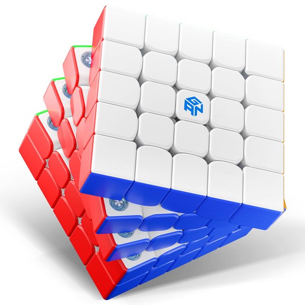 GAN 562 M, Magnetic 5x5 Speed Cube with with 160 Magnets, Double-Layer Structure Anti-POP Puzzle STEM Toy 3D for Kids Teens Adults Practice Competition, UV Coated
