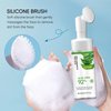 Aloe Vera Face Wash for Dry Sensitive Skin, Foaming Facial Cleanser, Amino Acid Gentle Face Cleanser, Hydrating Foaming Face Wash for Sensitive Skin, Moisturizing Facial Cleansing Washes for Acne Skin