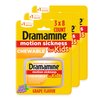 Dramamine Kids Chewable, Motion Sickness Relief, Grape Flavor, 8 Count, 3 Pack