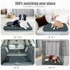 furrybaby Dog Bed Mat Crate Mat with Anti-Slip Bottom Machine Washable Pet Mattress for Dog Sleeping (XS 22x13'', Grey Mat)