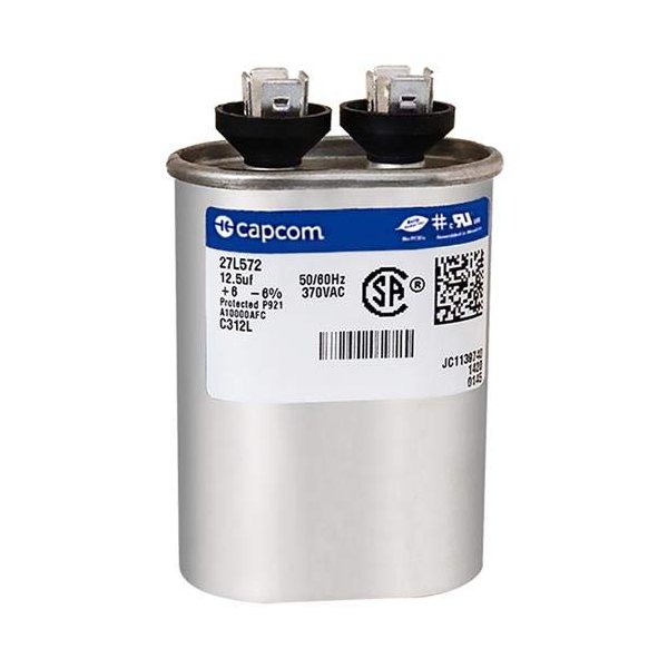 GE GENTEQ Capacitor Oval 12.5 uf MFD 370 volt 97F9003