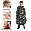 Pelocapa Barber Cape for Kids, Hair Cutting Cape with Velcro, Professional Salon Hairdressing Cape for boys, Waterproof & Light Weight & Machine Washable - 39”× 51”（Crown Pattern）