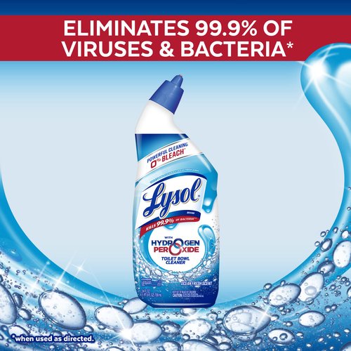 Lysol Toilet Bowl Cleaner Gel, For Cleaning and Disinfecting, Bleach Free, Ocean Fresh Scent, 24oz