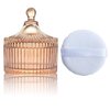 Qopoto Body Powder Puff and Container, Glass Box for Dust Puff, Powder applicator with Case for Dusting powder (retro)