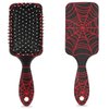 Black Spider Web Detangler Hair Brush Hairbrush for Kids Boys Girls, Glide Through Tangles with Ease and Massage Scalp, Smooth for All Hair Types (Wet Dry Thin Long Curly Hair)