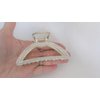 Generic Art deco gold metal round crystal hair claw clip