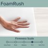 FoamRush 6" x 11" x 11" High Density Foam Seat Cushion with Water Resistant Indoor/Outdoor Canvas Cream Cover with Zip, Upholstery Foam Cushion, Couch Cushion Replacement, Chair Cushion, Firm Support