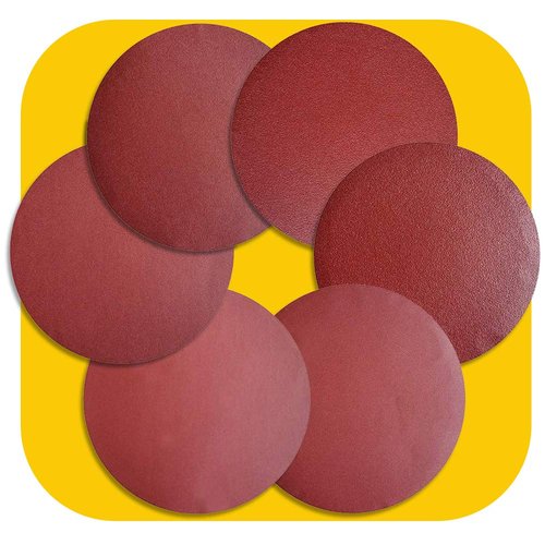 18 PCS 12 Inch NO-Hole PSA Aluminum Oxide Sanding Disc, Self Stick(3 Each of 60 100 150 180 240 400 Grit)