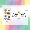 20 Sheets Pride Day Rainbow Temporary Tattoo Sticker LGBT Gay Pride Fake Tattoos Face Eye Sticker Waterproof Removable Heart Love Stripes for Body Art Parades Celebrations Festival Party Supplies